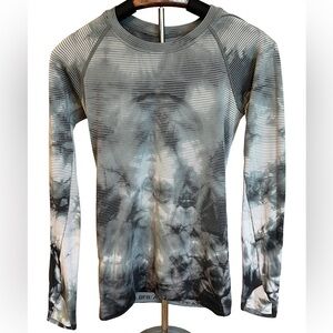 lululemon athletica Black and Gray Patterned Sweatshirt